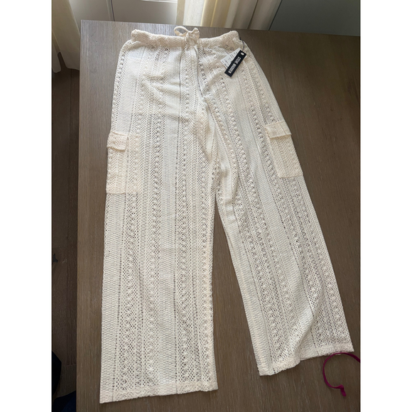 Steve Madden Pants - Steve Madden Women's Pearl Crochet Cargo Pants in White